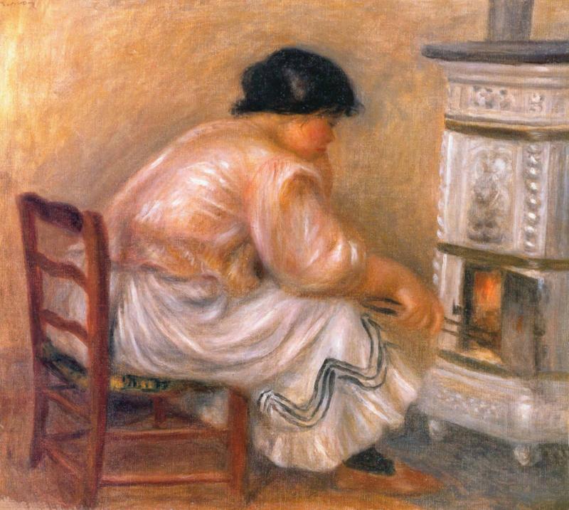 Pierre-Auguste Renoir Femme au coin du poele oil painting image